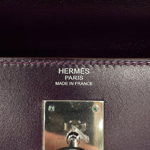 Load image into Gallery viewer, HERMES Kelly Retourne Raisin/Multicolor Vibrato Box Calf Leather Size 32