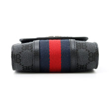 Load image into Gallery viewer, BALENCIAGA The Hacker Project Phone Pouch Black/Red/Navy680130 Canvas Leather