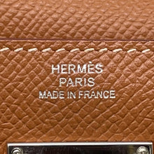 将图像加载到图库查看器中,HERMES Kelly wallet Gold Epsom