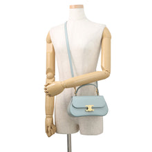 Load image into Gallery viewer, CELINE Laura 2WAY Handbag Ice blue119533 Leather