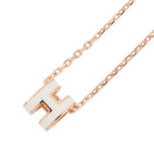 Load image into Gallery viewer, HERMES Pop Ash Necklace Size Mini White Gold Plated Lacquer