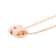 将图像加载到图库查看器中,HERMES Pop Ash Necklace Size Mini Pink Gold Plated Lacquer