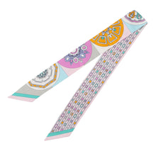 Load image into Gallery viewer, HERMES Twilly Kaleidoscope Effect Pink/ Turquoise/Multicolor Silk100%