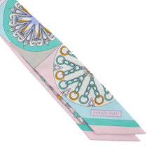 Load image into Gallery viewer, HERMES Twilly Kaleidoscope Effect Pink/ Turquoise/Multicolor Silk100%