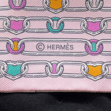 Load image into Gallery viewer, HERMES Twilly Kaleidoscope Effect Pink/ Turquoise/Multicolor Silk100%