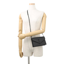 Load image into Gallery viewer, SAINT LAURENT PARIS Cassandra Chain Wallet Black695108BOW081000 Leather