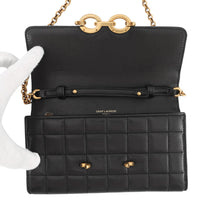 将图像加载到图库查看器中,SAINT LAURENT PARIS LE MAILLON WALLET Chain Wallet Black7381091EL071000 Lambskin