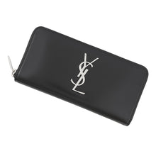 Load image into Gallery viewer, SAINT LAURENT PARIS Zip Around Long Wallet Black6174150SX0E1000 Calf Leather
