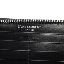 Load image into Gallery viewer, SAINT LAURENT PARIS Zip Around Long Wallet Black6174150SX0E1000 Calf Leather