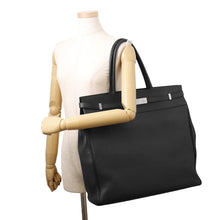 将图像加载到图库查看器中,SAINT LAURENT PARIS Manhattan N/S Tote Black757302 Leather
