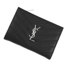 Load image into Gallery viewer, SAINT LAURENT PARIS V Stitch Compact Wallet Black575974BOW021000 Leather