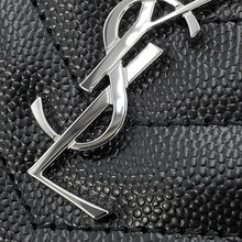 Load image into Gallery viewer, SAINT LAURENT PARIS V Stitch Compact Wallet Black575974BOW021000 Leather