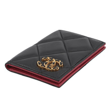 Load image into Gallery viewer, CHANEL CHANEL 19 Dixneuf Passport Case BlackAP3363 Lambskin