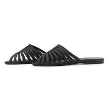 将图像加载到图库查看器中,HERMES Sandals Noria BlackH262093Z 02350 Leather Size 37