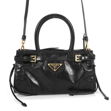 Load image into Gallery viewer, PRADA Bonnie Mini Handbag Black1BA486_2CYR_F0002_V_OOO Leather Size Mini