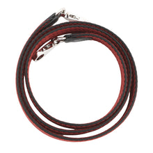 将图像加载到图库查看器中,HERMES Bandouliere Sangle Cordage Rouge H/Black Canvas Swift Leather Size 1"/43.3"