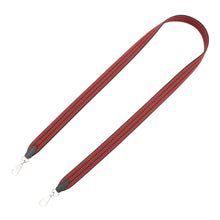 将图像加载到图库查看器中,HERMES Bandouliere Sangle Cordage Rouge H/Black Canvas Swift Leather Size 1"/43.3"