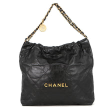 将图像加载到图库查看器中,CHANEL CHANEL22 ChainShoulder Bag BlackAS3261 Shiny Calf Leather Size Medium