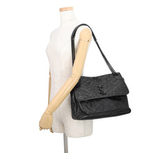 Load image into Gallery viewer, SAINT LAURENT PARIS Niki Shoulder Bag Black506854 Leather Size Large