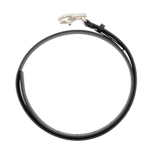 Load image into Gallery viewer, CHANEL CC Logo Belt Black Leather Rhinestone Size 70/28