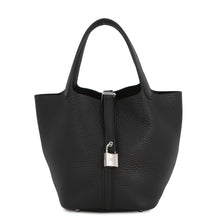 将图像加载到图库查看器中,HERMES Picotin Lock Black Taurillon Clemence Size PM