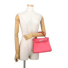 Load image into Gallery viewer, HERMES Kelly Retourne Rose Azalee Swift Leather Size 25