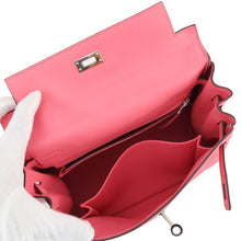 将图像加载到图库查看器中,HERMES Kelly Retourne Rose Azalee Swift Leather Size 25