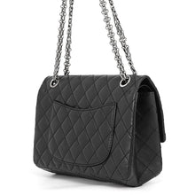 Load image into Gallery viewer, CHANEL 2.55 Double Flap Chain Shoulder Bag BlackA37586 Aged Calf Leather Size 24
