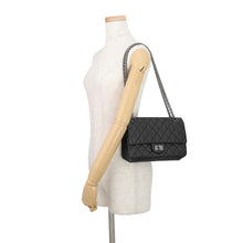 Load image into Gallery viewer, CHANEL 2.55 Double Flap Chain Shoulder Bag BlackA37586 Aged Calf Leather Size 24