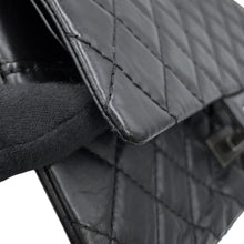 Load image into Gallery viewer, CHANEL 2.55 Double Flap Chain Shoulder Bag BlackA37586 Aged Calf Leather Size 24