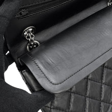 Load image into Gallery viewer, CHANEL 2.55 Double Flap Chain Shoulder Bag BlackA37586 Aged Calf Leather Size 24