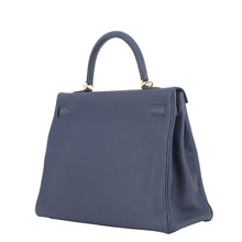Load image into Gallery viewer, HERMES Kelly Retourne blue navy Togo Leather Size 35