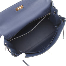 Load image into Gallery viewer, HERMES Kelly Retourne blue navy Togo Leather Size 35
