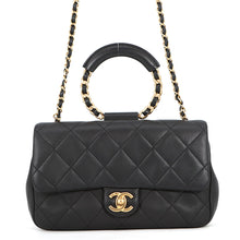 Load image into Gallery viewer, CHANEL Matelasse Top Handle ChainShoulder Bag BlackAS1358 Lambskin