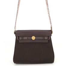 Load image into Gallery viewer, HERMES Herbag zip Ebene Toile H Vache Hunter Leather Size Mini