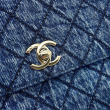 将图像加载到图库查看器中,CHANEL Matelasse Coco Handle Top Handle Denim Flap Bag BlueA92990 B23338 U7740 Washed denim, cotton, calf leather Size XS