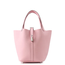 将图像加载到图库查看器中,HERMES Picotin Lock Rose Sakura Taurillon Clemence Size PM