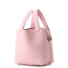 将图像加载到图库查看器中,HERMES Picotin Lock Rose Sakura Taurillon Clemence Size PM