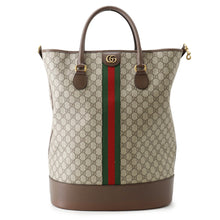 Load image into Gallery viewer, GUCCI GG Supreme Ophidia Savoy Duffle Bag Beige760227 Leather GG Supreme