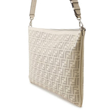 Load image into Gallery viewer, FENDI FF Logo Shoulder Bag Beige7VA604 Leather