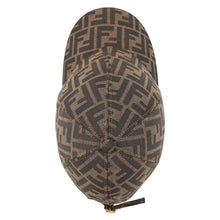 Load image into Gallery viewer, FENDI FF Logo Baseball Cap Size M/22.6" BrownFXQ379 65% Polyester, 35% Cotton