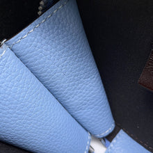 Load image into Gallery viewer, FENDI FF Logo Round Pouch Light Blue7M0359 Leather