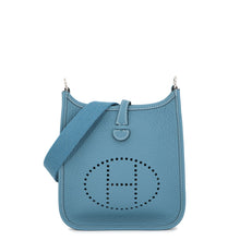 Load image into Gallery viewer, HERMES Evelyne Long New Blue Jean Taurillon Clemence Size TPM