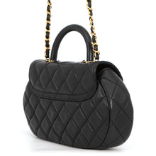 将图像加载到图库查看器中,CHANEL Matelasse Top Handle 2-Way Bag BlackAS4569 Lambskin