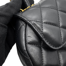 将图像加载到图库查看器中,CHANEL Matelasse Top Handle 2-Way Bag BlackAS4569 Lambskin