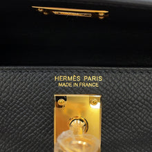 将图像加载到图库查看器中,HERMES Mini Kelly 2 Black Epsom