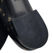 Load image into Gallery viewer, CHANEL Ballerina Flat Pumps Black/GoldG45127 Lambskin Patent Leather Size 37 1/2