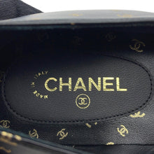 Load image into Gallery viewer, CHANEL Ballerina Flat Pumps Black/GoldG45127 Lambskin Patent Leather Size 37 1/2