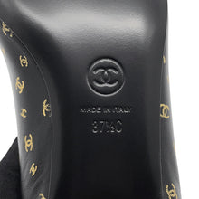 Load image into Gallery viewer, CHANEL Ballerina Flat Pumps Black/GoldG45127 Lambskin Patent Leather Size 37 1/2