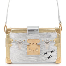 Load image into Gallery viewer, LOUIS VUITTON Petite Malle Silver/GoldM54652 Epi Metallic